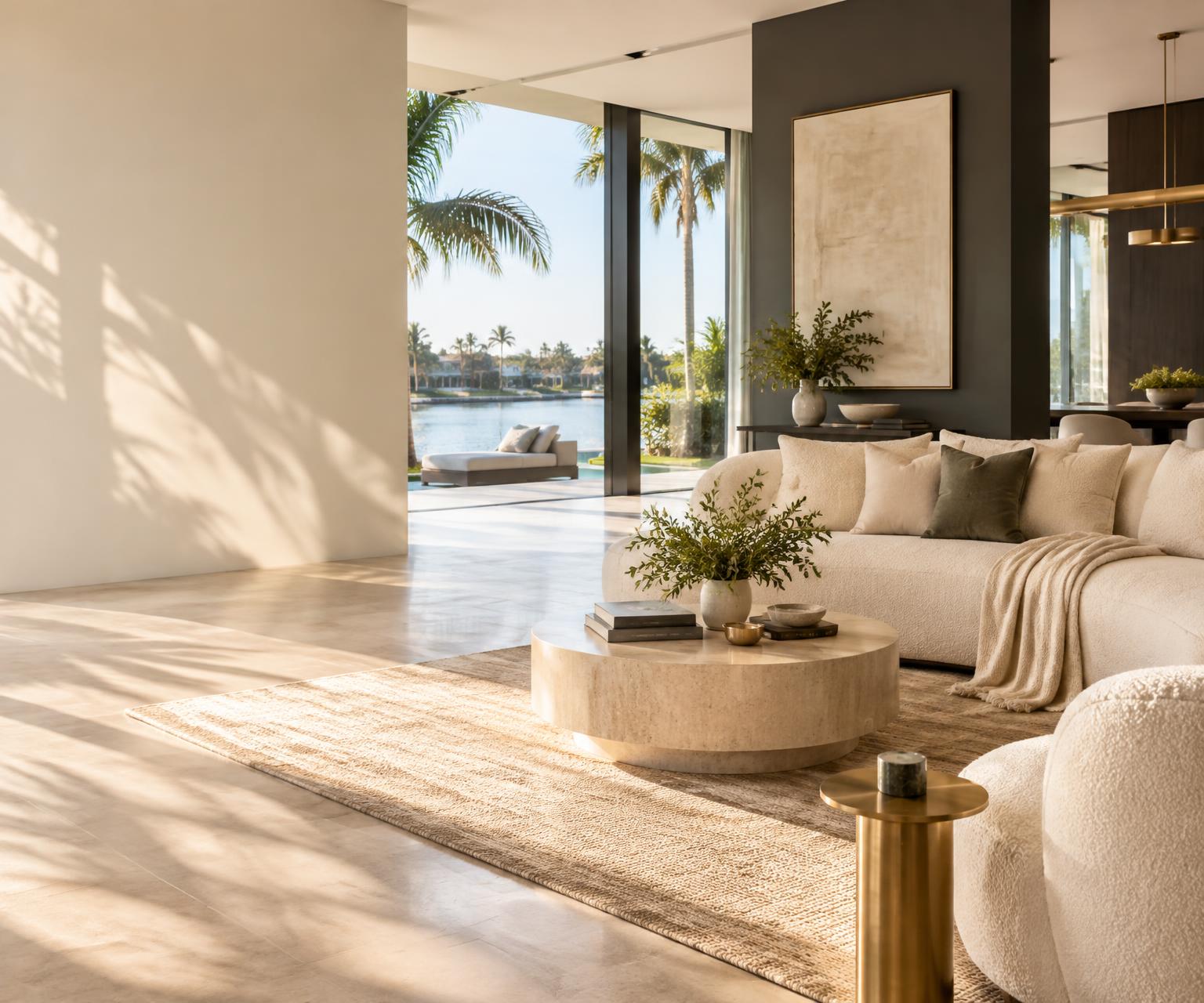 MRC brand imagery of a welcoming South Florida living room
